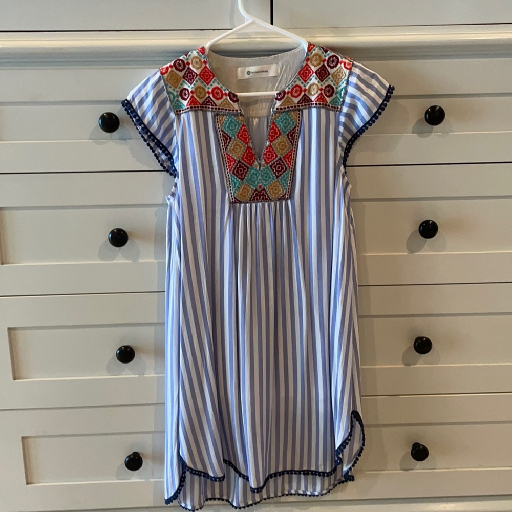 The impeccable pig blue and white striped dress.